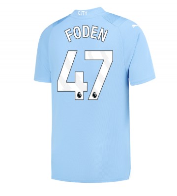 Manchester City Phil Foden #47 Koszulka Podstawowych 2023-24 Krótki Rękaw